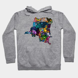 Spirograph Patterned Congo Provinces Map Hoodie